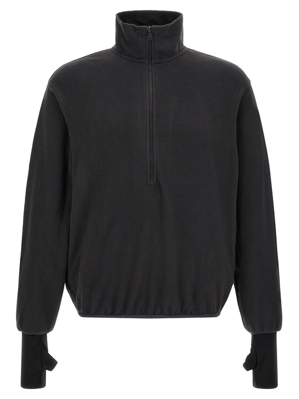 Shell Fleece Pullover Sweatshirt Black