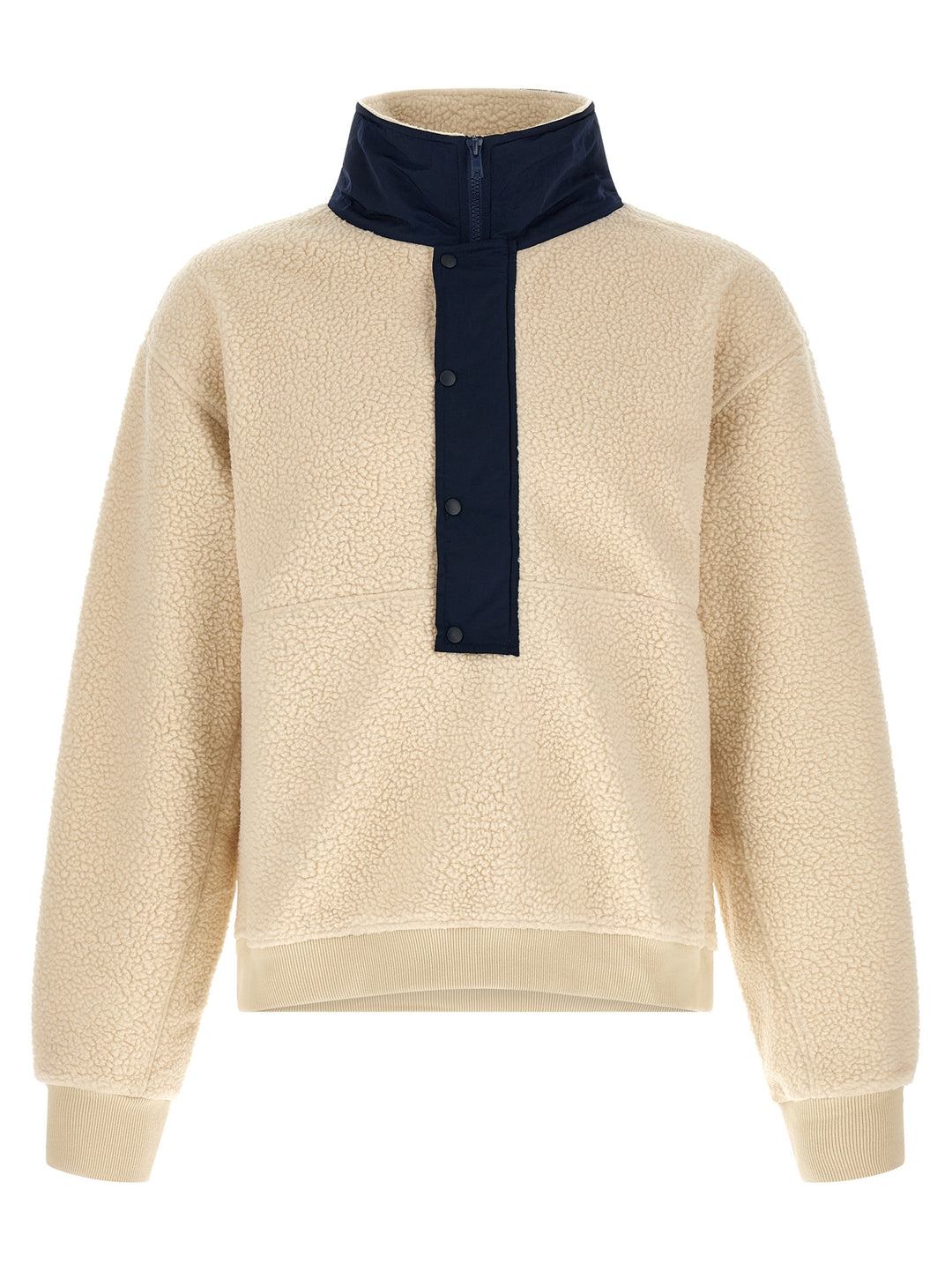 Entire Studios System Half Zip Fleece Sweatshirt - Beige | 99b8b689a76ece018312498c7aa6215759484478