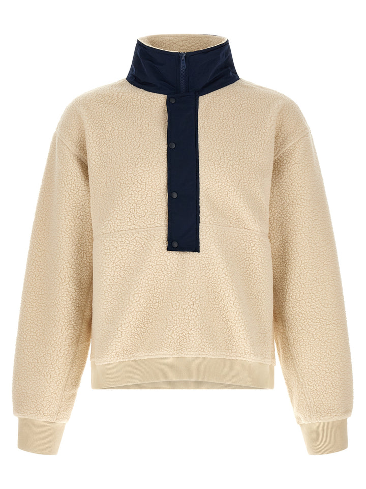 Entire Studios System Half Zip Fleece Sweatshirt - Beige | 99b8b689a76ece018312498c7aa6215759484478