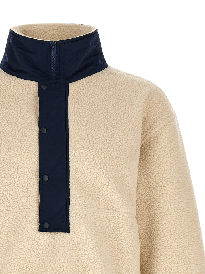 Entire Studios System Half Zip Fleece Sweatshirt - Beige | e7c31238e18cd183ba4e5b0acd6164733f935eb6