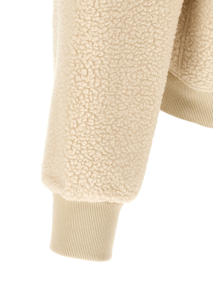 Entire Studios System Half Zip Fleece Sweatshirt - Beige | 6ba6fc2c1f6c63fdfefd40691b4990787bd2088b