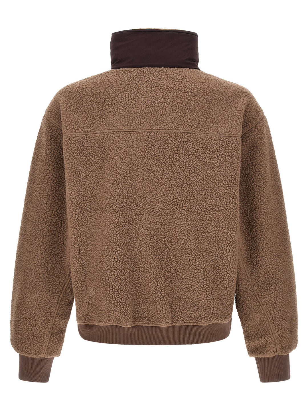 Entire Studios System Half Zip Fleece Sweatshirt - Brown | 8996f01023317a6addf40f7c54edbd1feb34321b