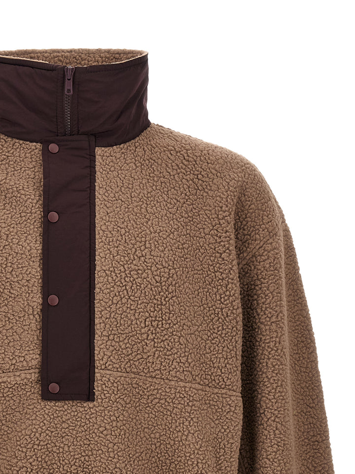 Entire Studios System Half Zip Fleece Sweatshirt - Brown | feb54d38eaa65a81293f59fa2dab0b703173625b