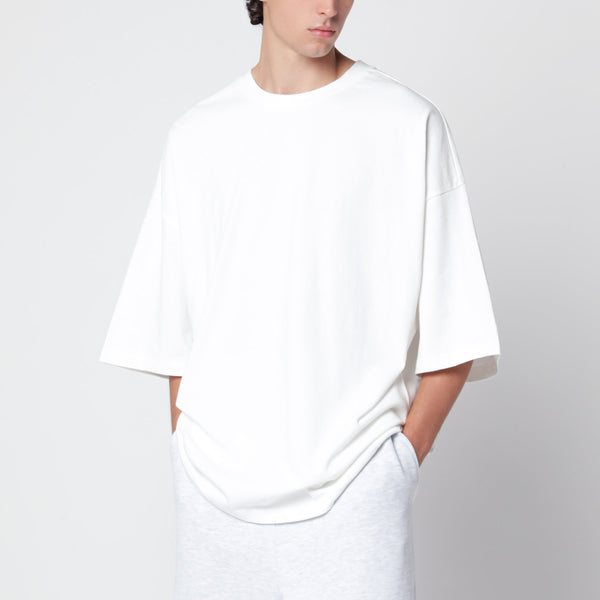 Heavy Boxy T-Shirt In White Cotton