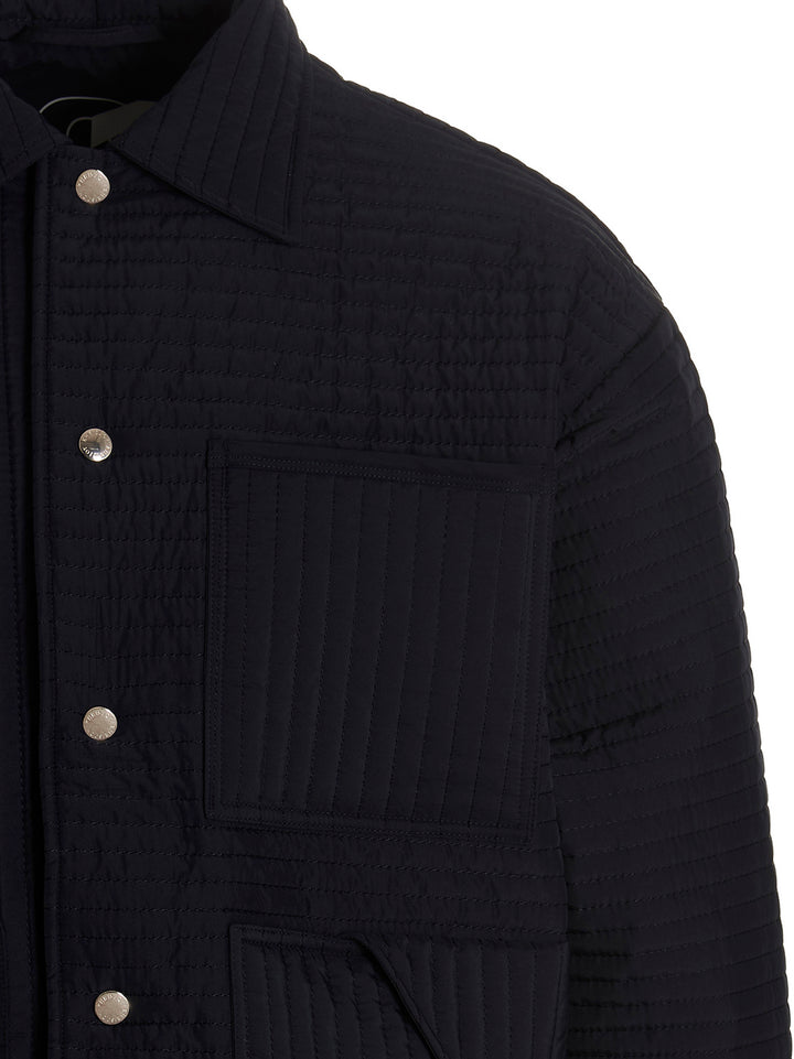 Khrisjoy Chore Quilted Stripes Puffer Jackets - Blue | b98f4f9b44b8b56e7f7bbb671f614f4be2d3b625