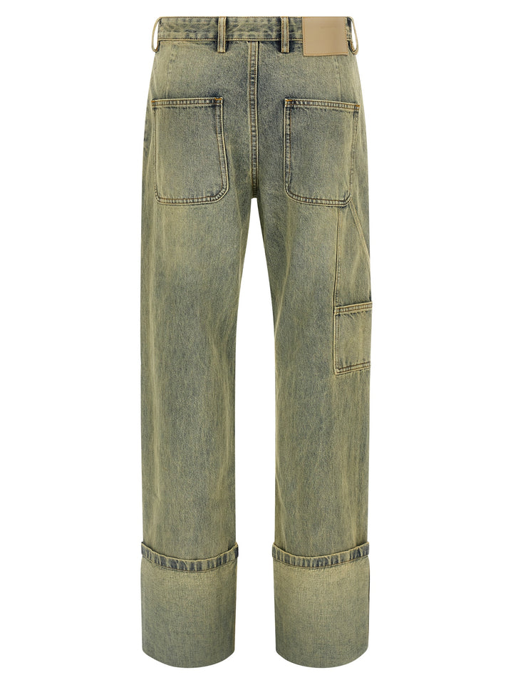 Entire Studios Cuff Surface Wave Jeans - Yellow | bb5a8ad22c973e29195d6652344b723bfd9847cd