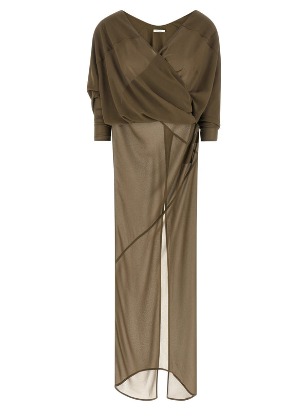 Asymmetrical Skirt Dress Dresses Green