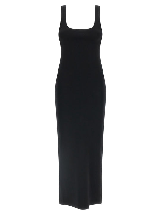Squared Neckline Dress Dresses Black
