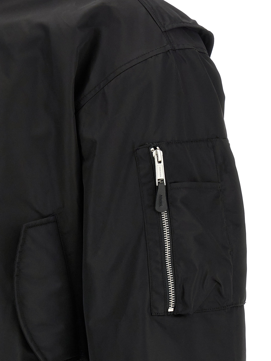Entire Studios Nylon Bomber Jacket Puffer Jackets - Black | 97455ef6fc7fc83645a87cc8012f1800034b2220