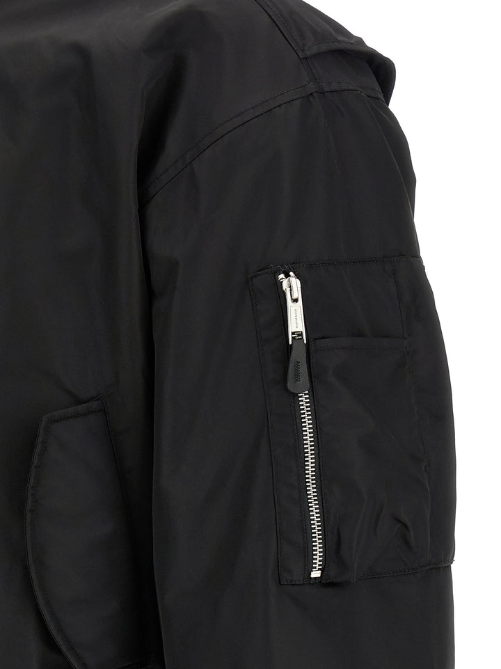 Entire Studios Nylon Bomber Jacket Puffer Jackets - Black | 97455ef6fc7fc83645a87cc8012f1800034b2220