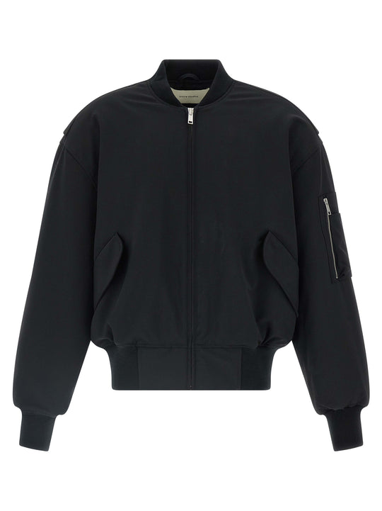 Broad Puffer Jackets Black