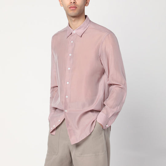 Pink Shirt In Silk Blend