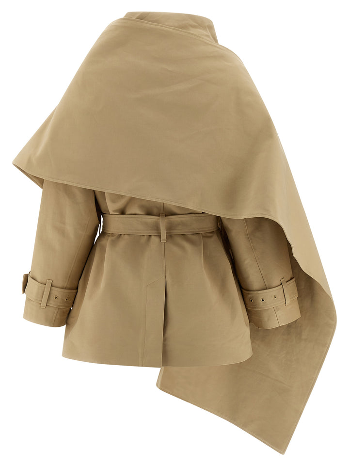 Entire Studios Mini Scarfcoat Coats and Trench Coats - Beige | faac9454e42a328fde21a6551bbc59b2c2a7f34b