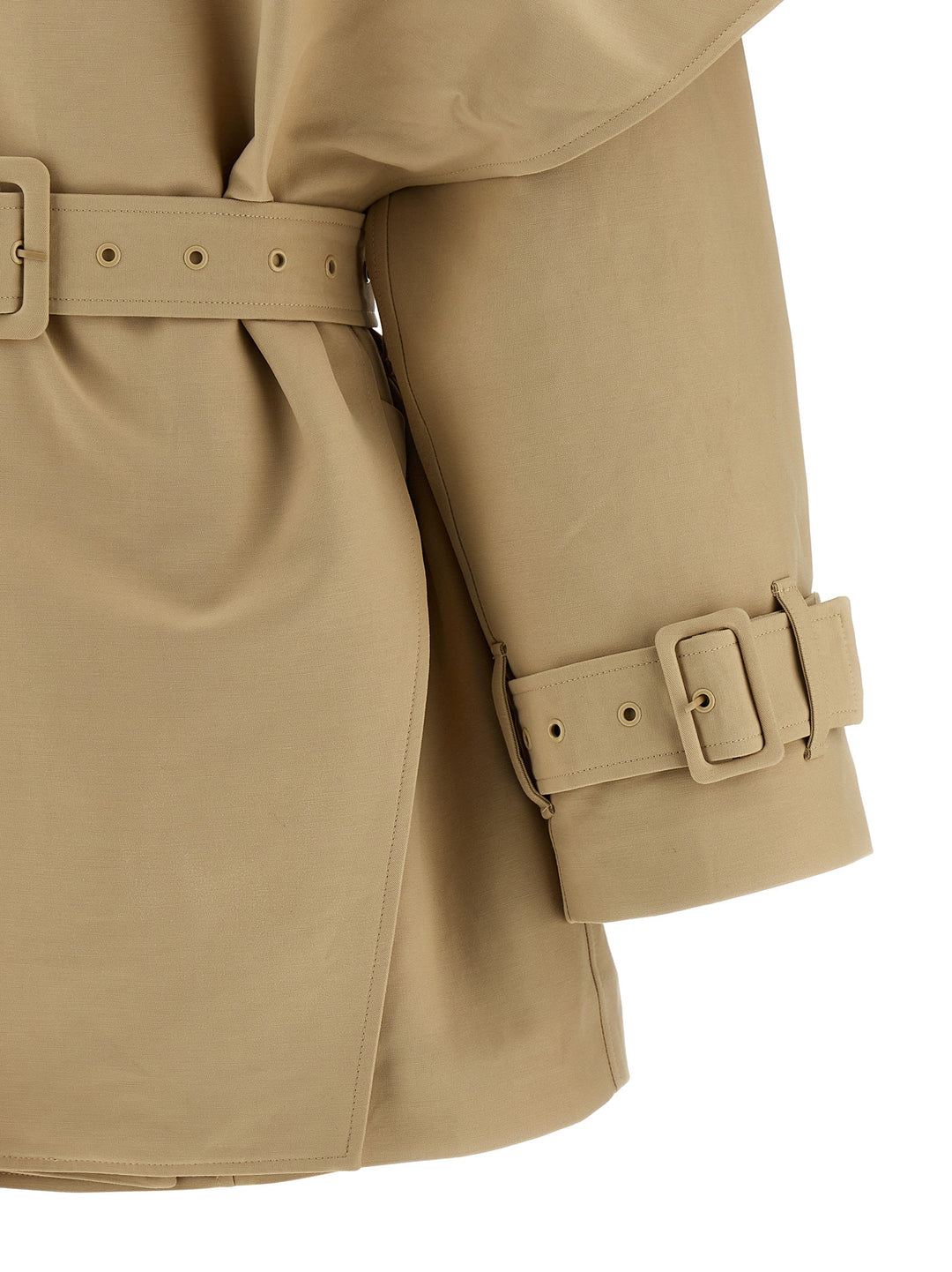 Entire Studios Mini Scarfcoat Coats and Trench Coats - Beige | 5242c7971b1c401651123e04de89c56886401fa4