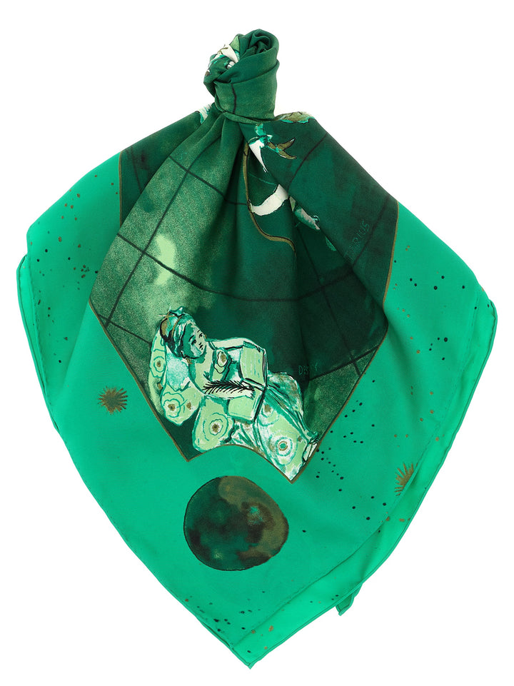 Diane Von Furstenberg Zodiac Flag Scarves and Foulards - Green | 850b0c098fd7da07dbd3d7c4e7169c812cd3ed13