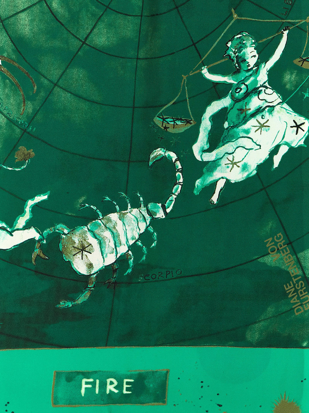 Diane Von Furstenberg Zodiac Flag Scarves and Foulards - Green | e2bccba2f2e9024d1a616b08d302ff6f90989702