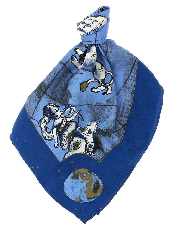 Diane Von Furstenberg Zodiac Flag Scarves and Foulards - Light Blue | 03cd7ed9b91df8703c3139623236b72ba59a2aa9