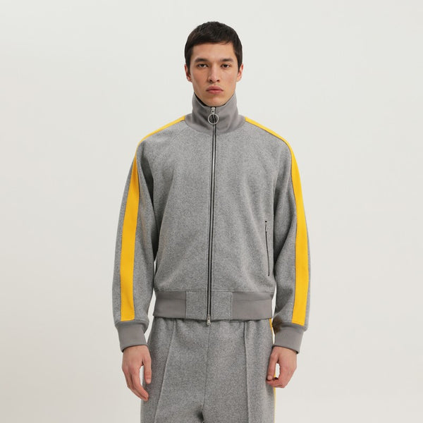 Gray Jacket With Side Stripes