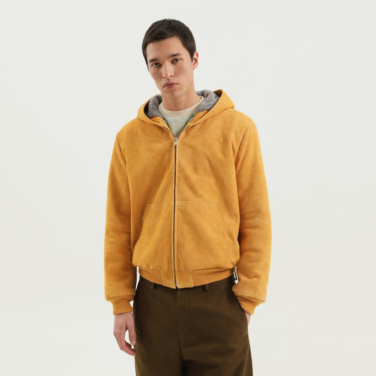 Yellow Suede Hoodie