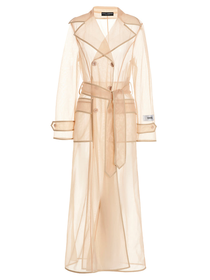 Kim Dolce&Gabbana' Trench Coat Coats, Trench Coats Beige