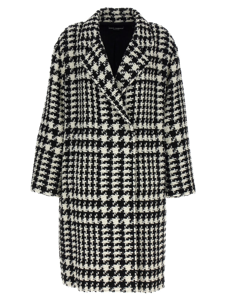 Pied De Poule Coats, Trench Coats White/Black