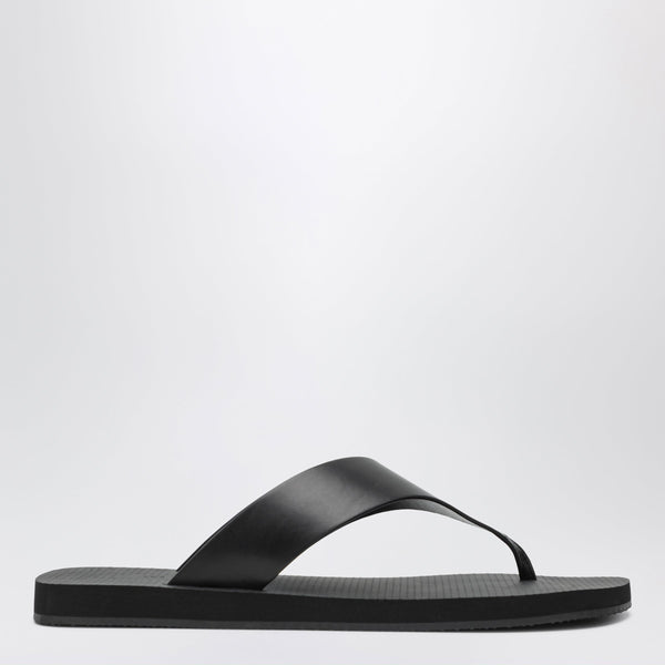 Dune Ginza Classic Leather Sandal Black