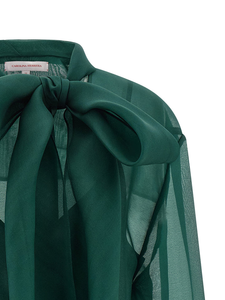 Carolina Herrera Organza Blouse Shirt and Blouse - Green | 9eff485cd014fc4a7e4cc8eea232e4d9dc87ea2e