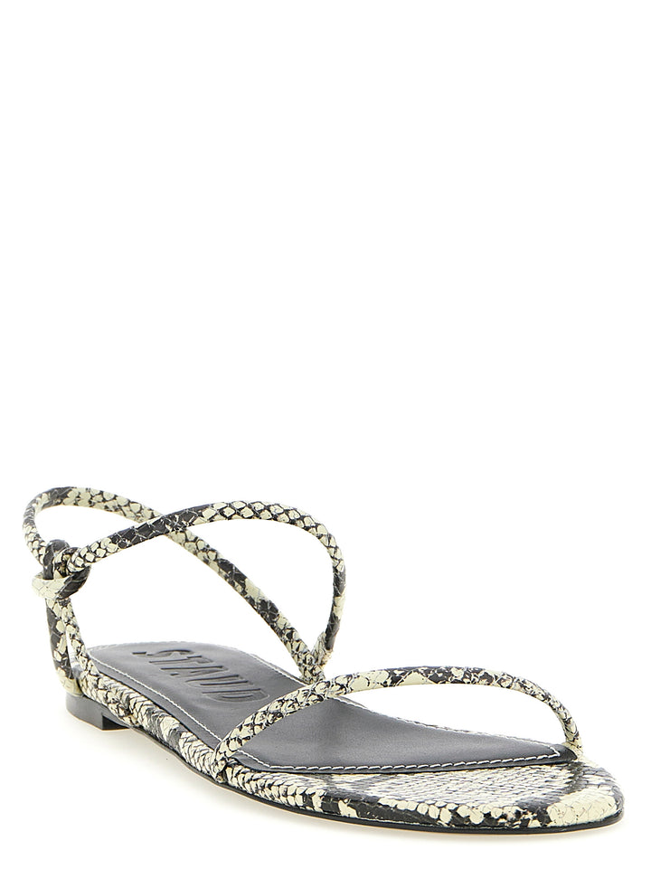 Staud Laurel Sandals - White/Black | 8251525a1836a73ec464a7cc9ea7214d9d76a037