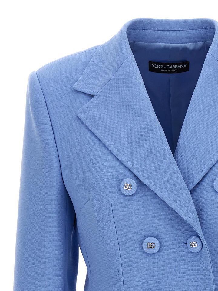 Double-Breasted Blazer Blazer And Suits Light Blue