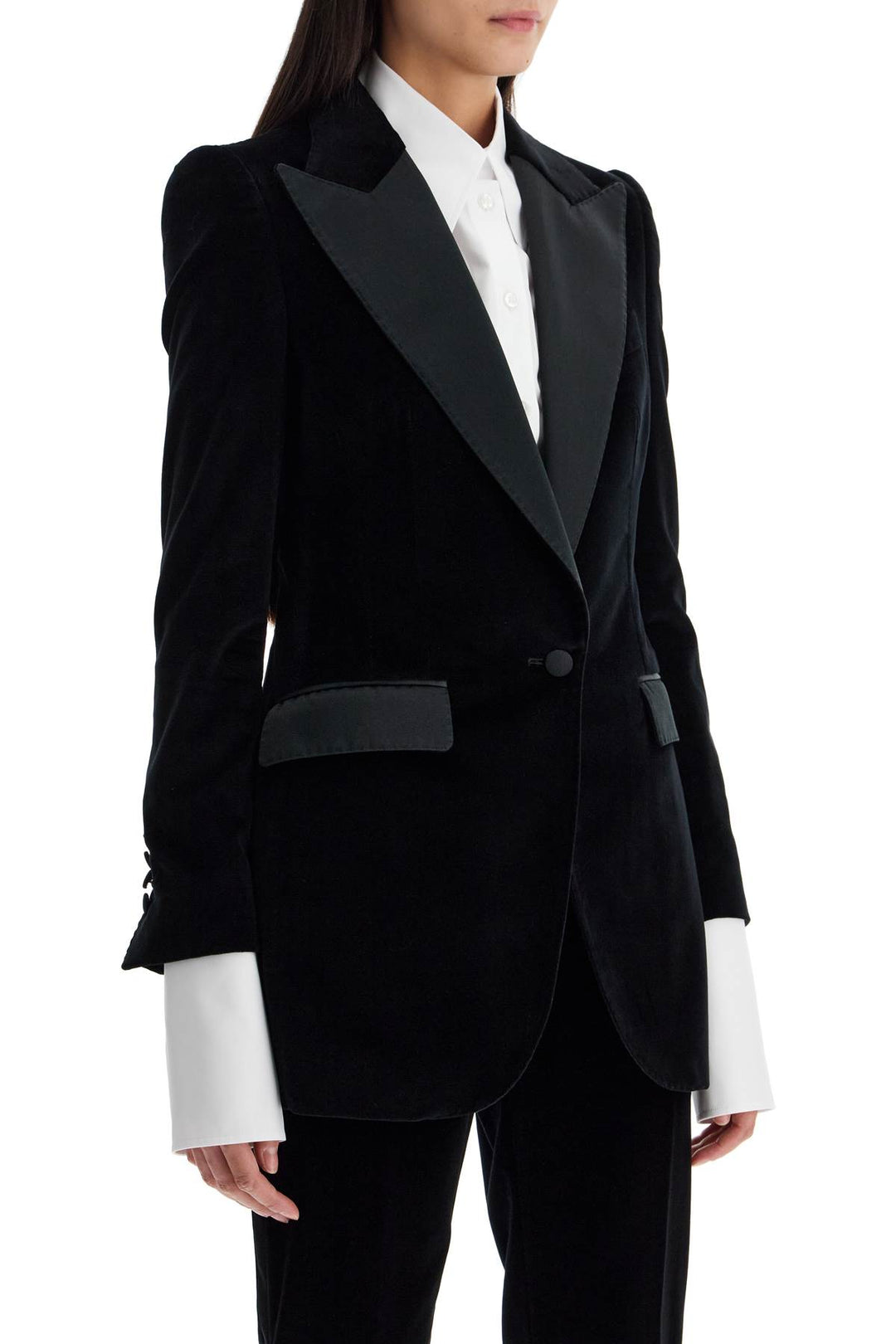 Giacca Tuxedo Turlington In Velluto