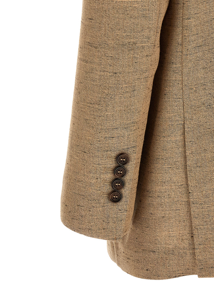 Dolce & Gabbana Double-Breasted Blazer - Beige | e7eb9eb00b521e1d6bacf2f10c443cfb363a1886