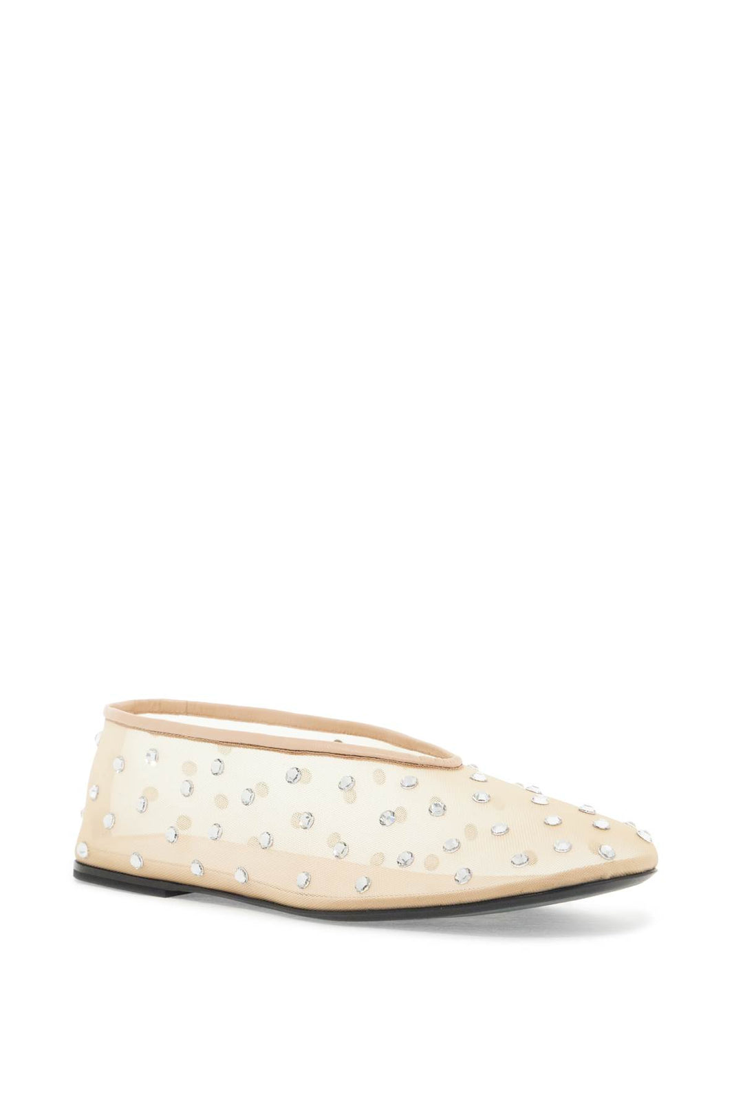 Marcy Mesh Ballet Flats With Swarovski Crystals