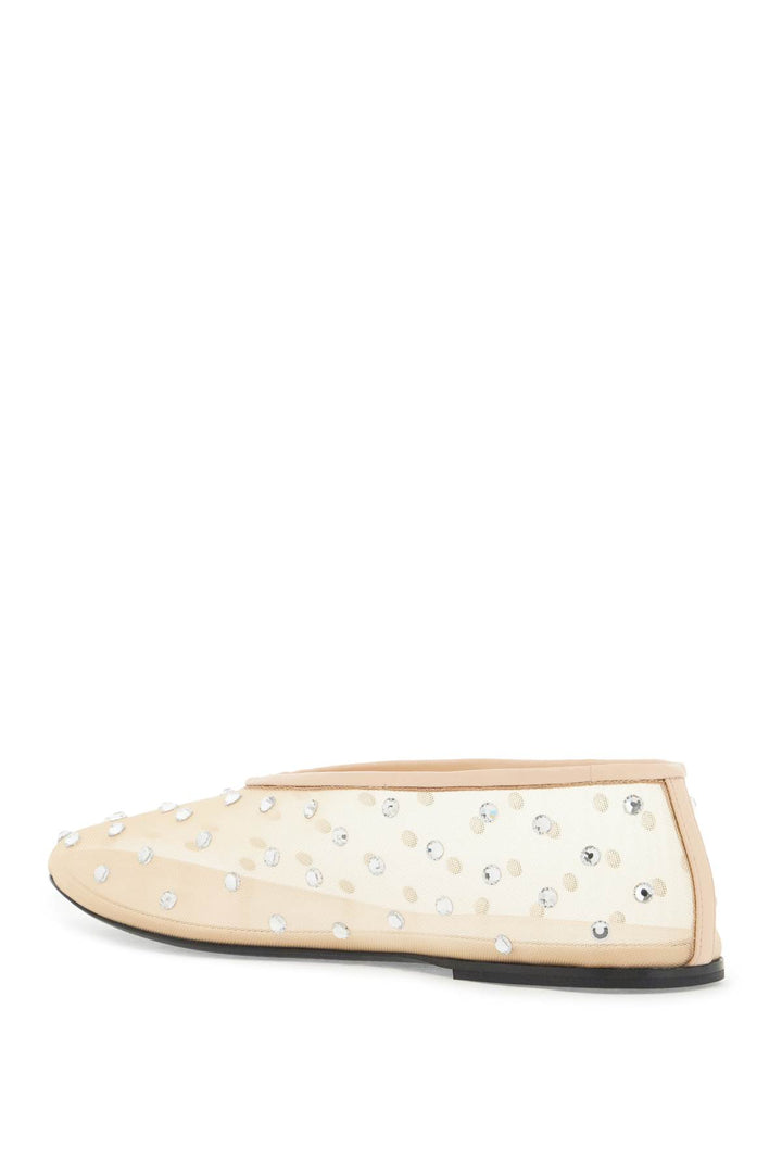 Marcy Mesh Ballet Flats With Swarovski Crystals