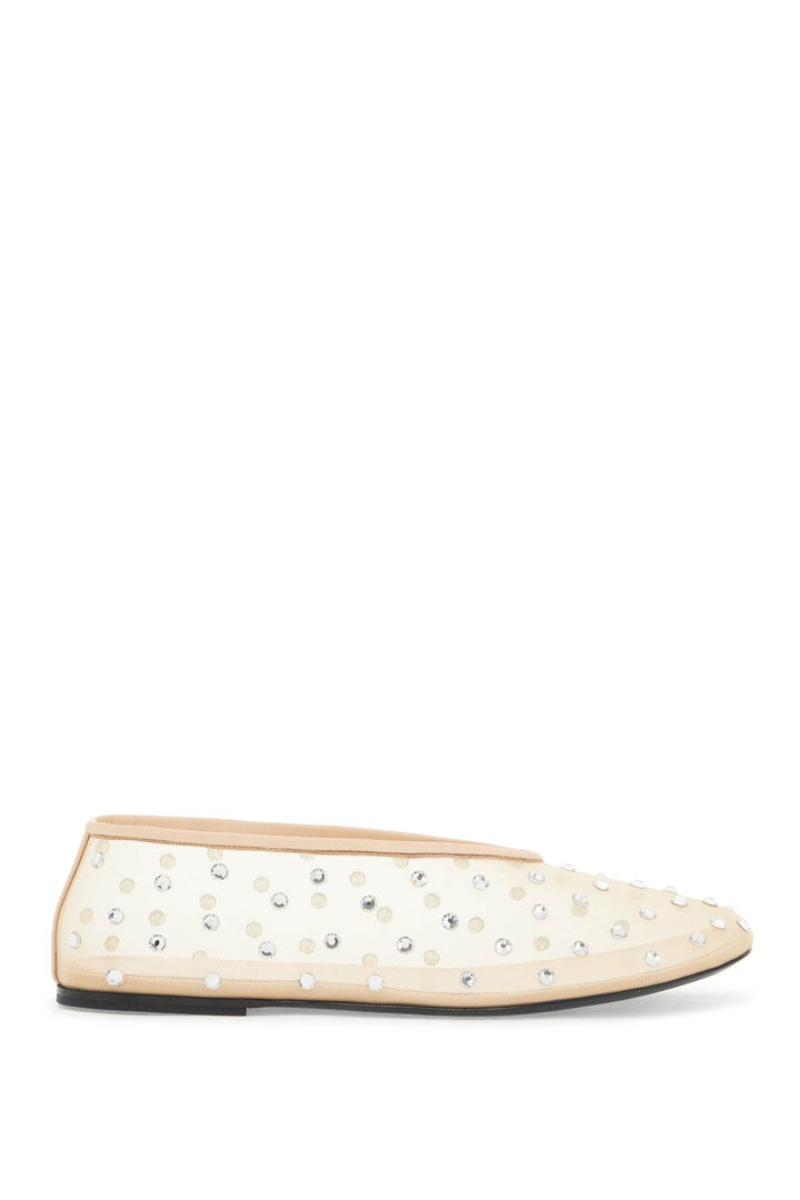 Marcy Mesh Ballet Flats With Swarovski Crystals