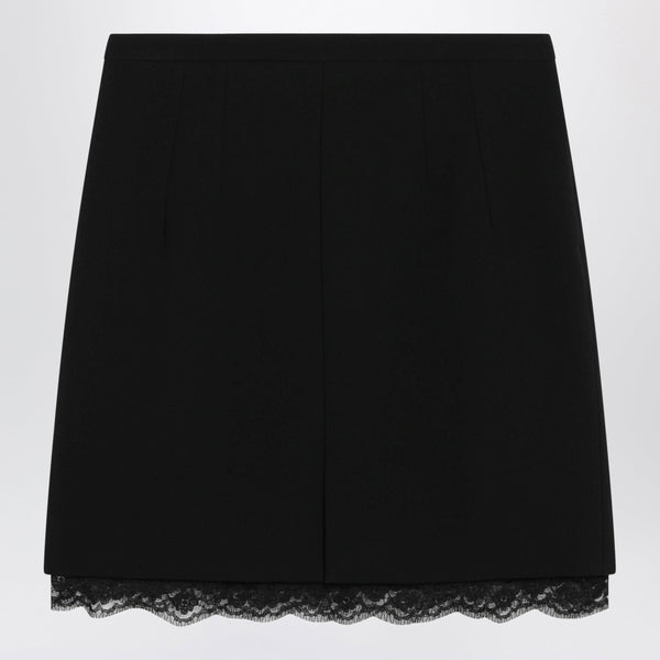 Black Skirt In Double Wool Crêpe