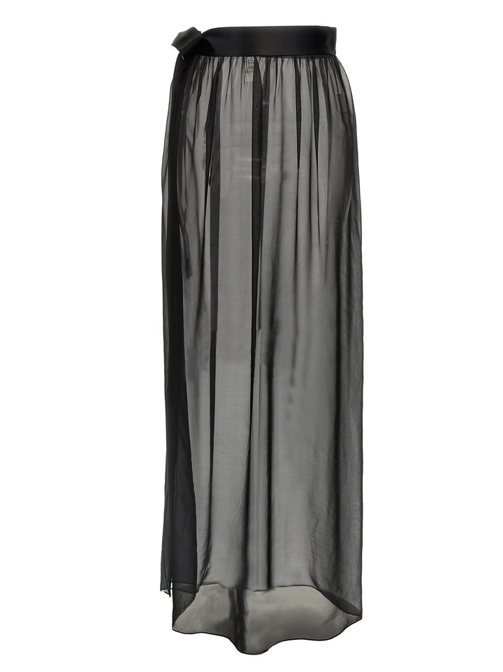 Chiffon Long Skirt Skirts Black