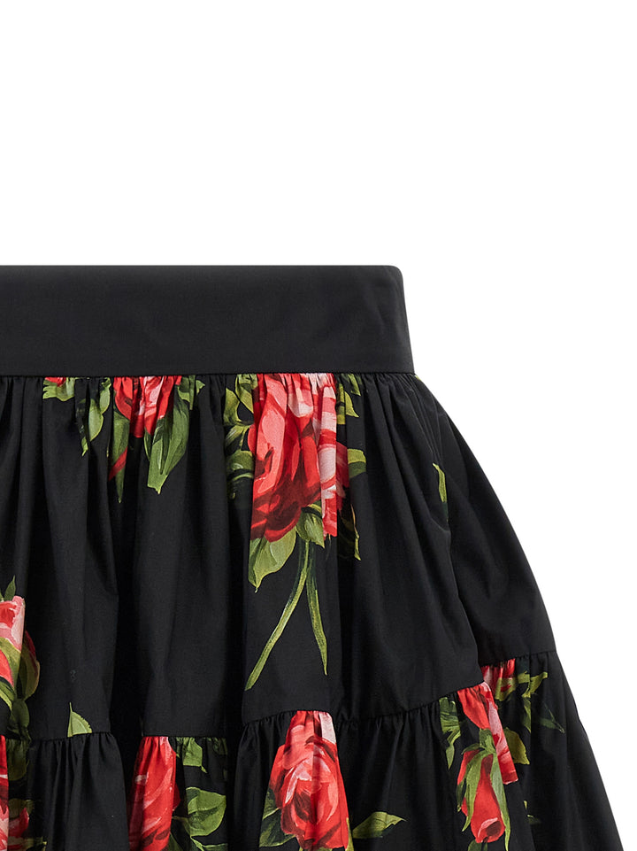 Dolce & Gabbana Bouquet Rose Skirts - Black | f0dae5bd7e77f8e2a14c997e13ce8ec8881c4aa7