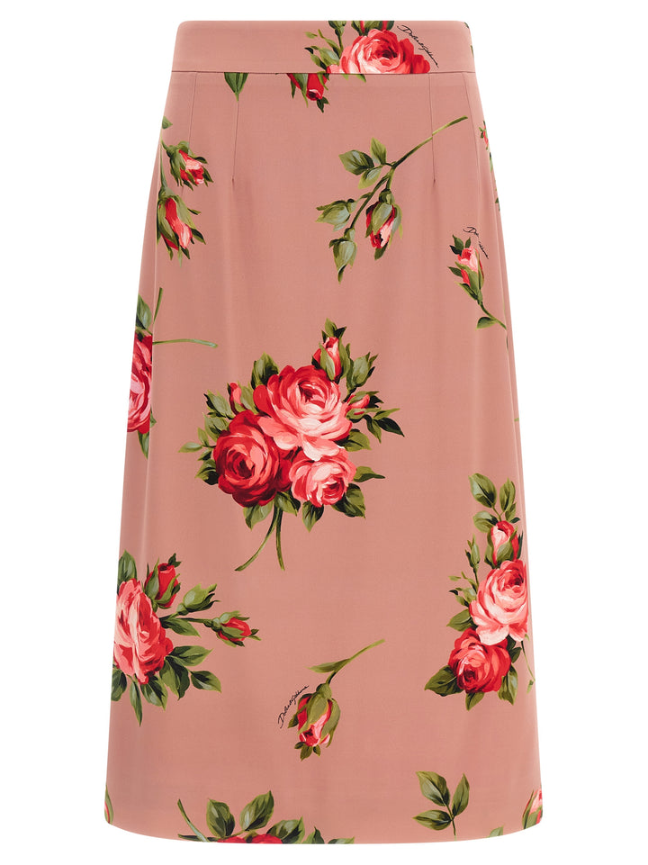 Dolce & Gabbana Bouquet Rose Skirts - Pink | f6f58e1a96988f76c4a0e2e39f70045538dfc04d