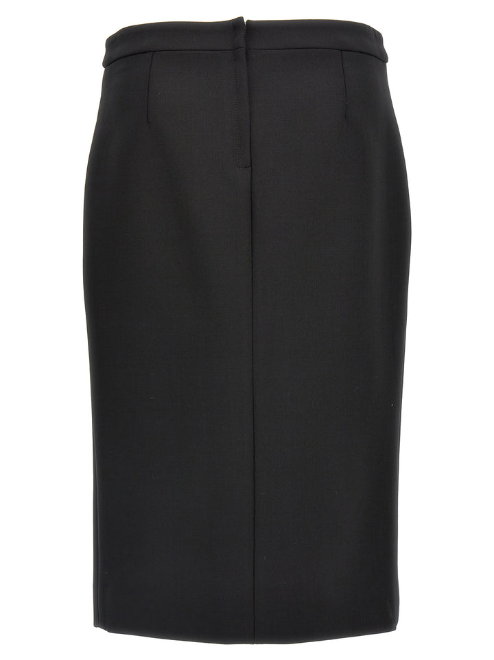 Sheath Midi Skirt Skirts Black