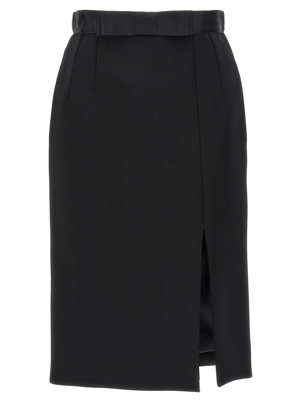 Wool Pencil Skirt Skirts Black