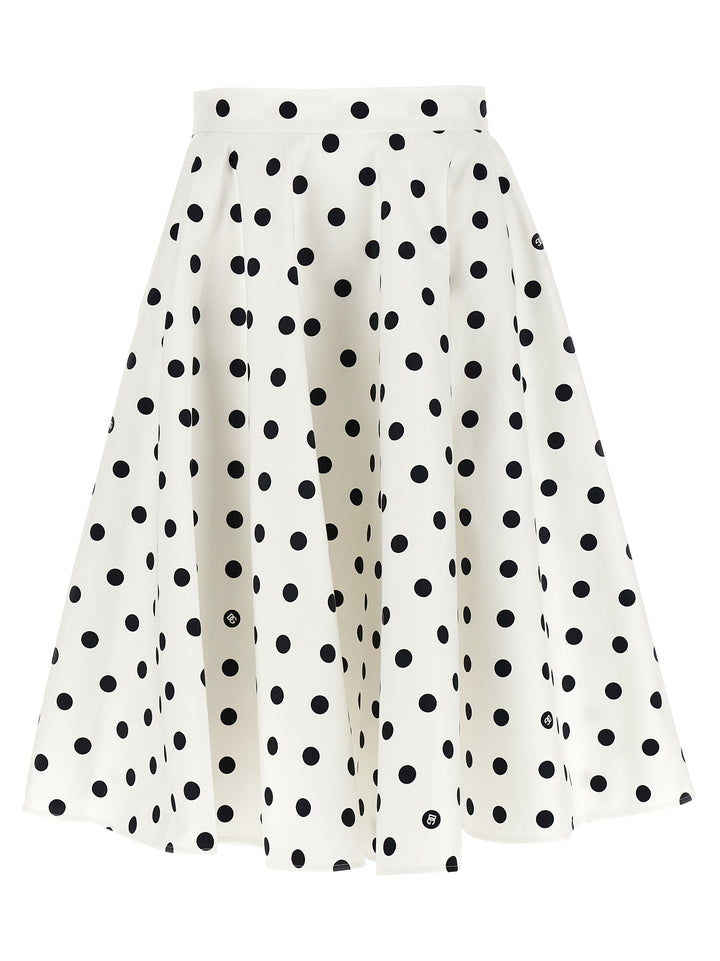 Polka Dot Skirt Skirts White