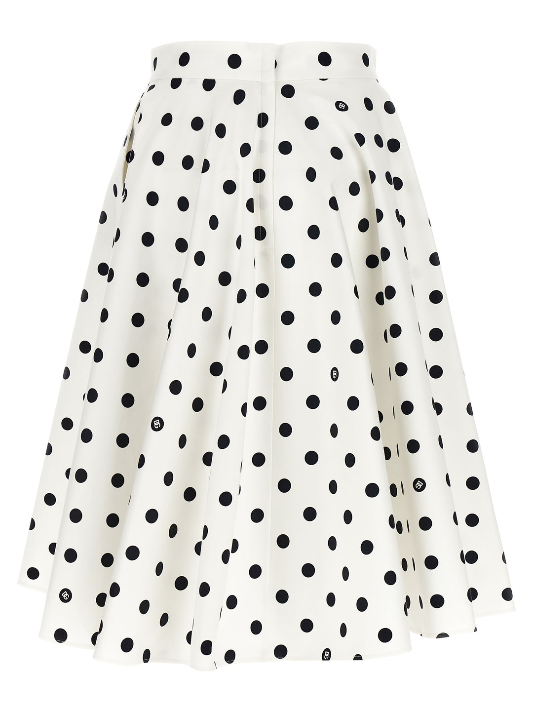 Polka Dot Skirt Skirts White