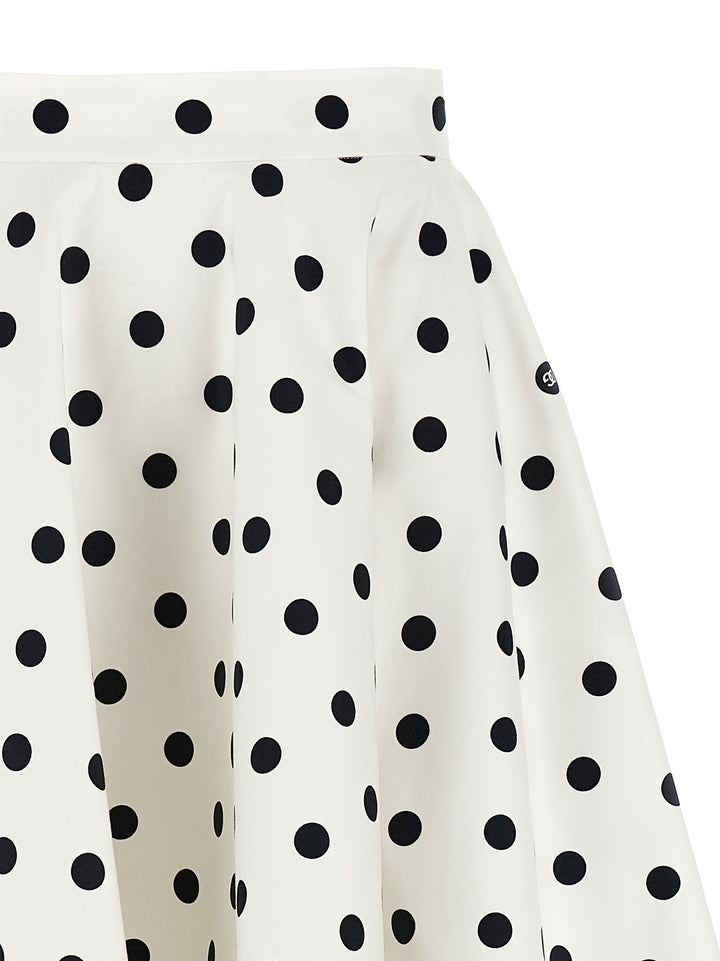 Polka Dot Skirt Skirts White