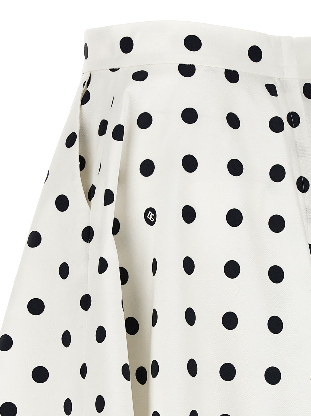 Polka Dot Skirt Skirts White