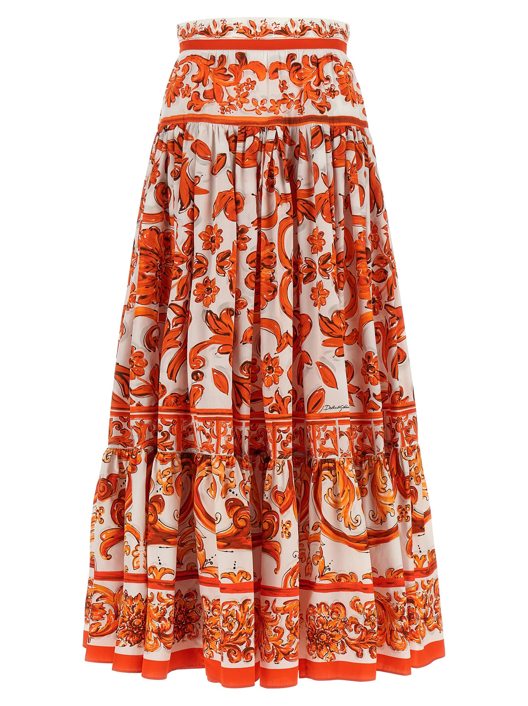 Dolce & Gabbana Maiolica Skirts - Orange | 8f941041026b108695870aaadfbf8ccdb6444a99