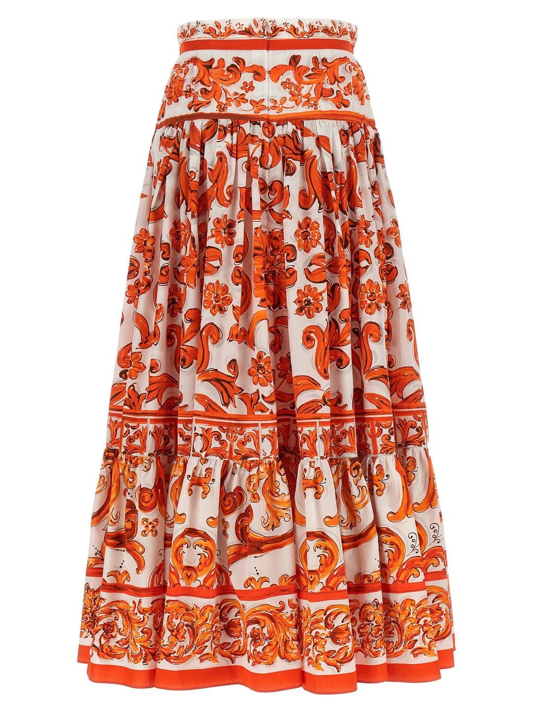 Dolce & Gabbana Maiolica Skirts - Orange | c41d01890d1bbbfdfb4ffcf192ebe29d9a7b1dfb