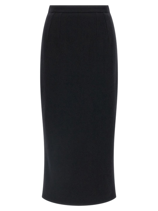 Wool Sheath Skirt Skirts Black