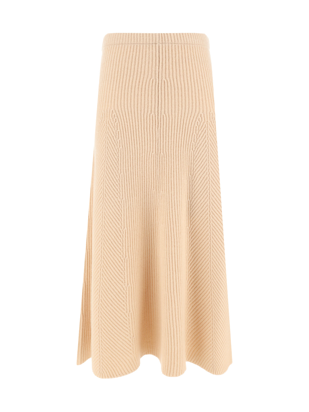 CASHMERE WOOL RIBBED SKIRT