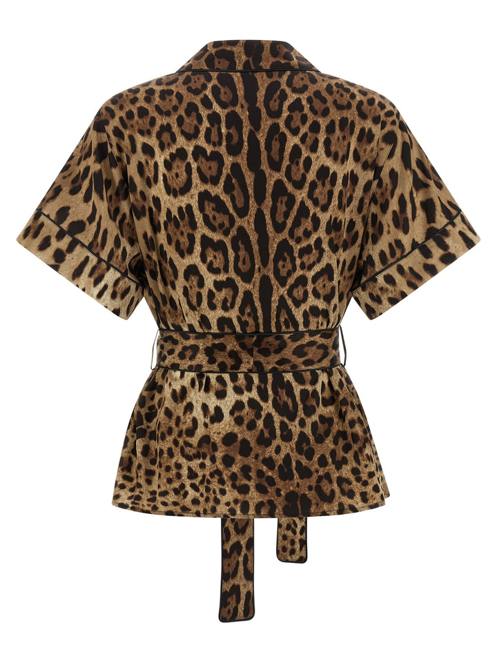 Dolce & Gabbana Leopard Shirt Shirt and Blouse - Brown | 32fe5a537aaa920d80f436e81fb63c11e04167f1