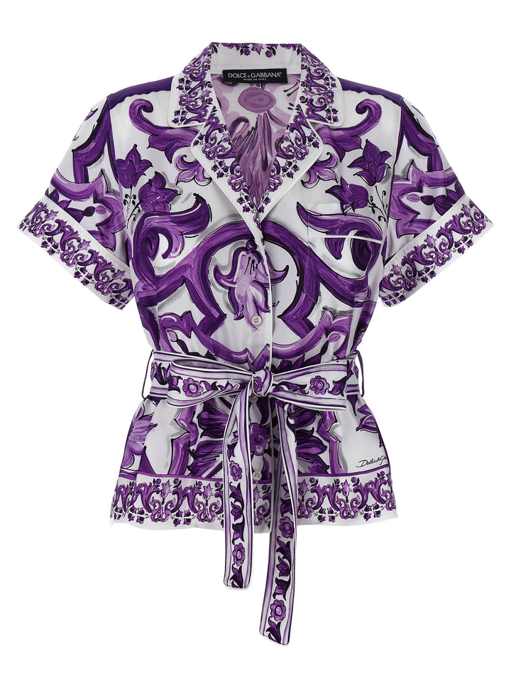 Dolce & Gabbana Maiolica Shirt and Blouse - Purple | 145874f3bd7b97f0f52ff735782bfd75c243d19e